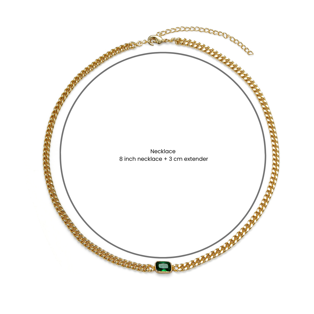 Emerald Statement Necklace - Jade Gleam