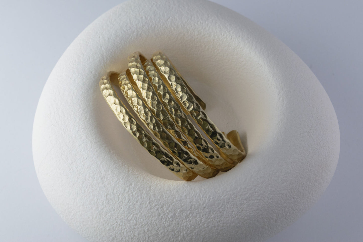 Crescent Statement Crater Stacked Cuffs