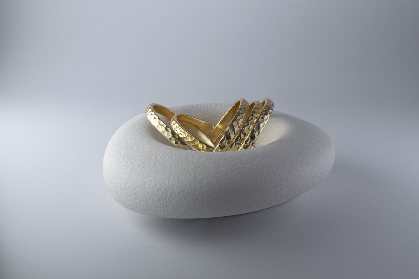 Crescent Statement Crater Stacked Cuffs