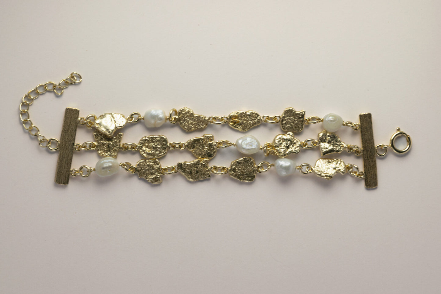 Handcrafted Pearl Layered Bracelet