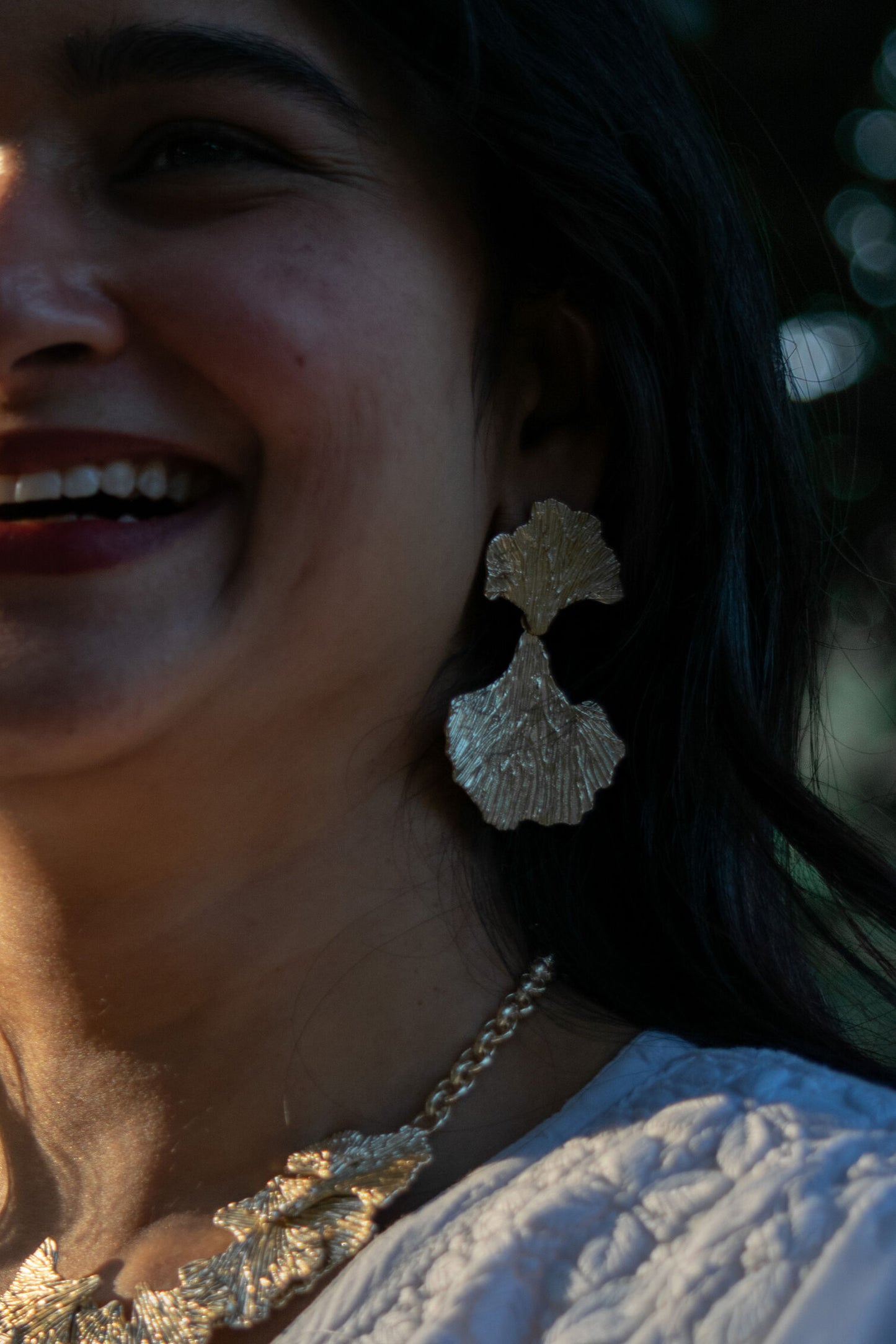 Handcrafted Statement Petal Danglers