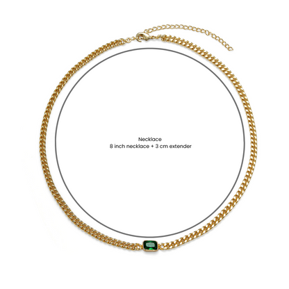 Emerald Statement Necklace - Jade Gleam