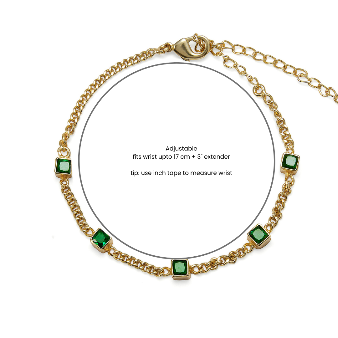 Emerald Statement Bracelet - Jade Gleam