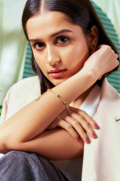 Emerald Statement Bracelet - Jade Gleam