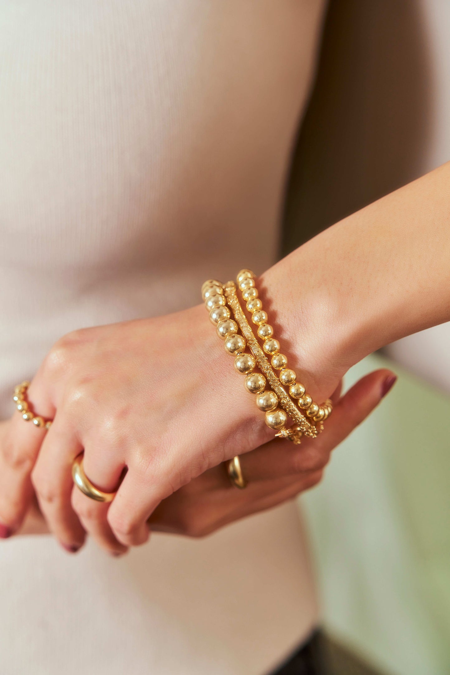 Molten Beaded Statement - Gilded Beads