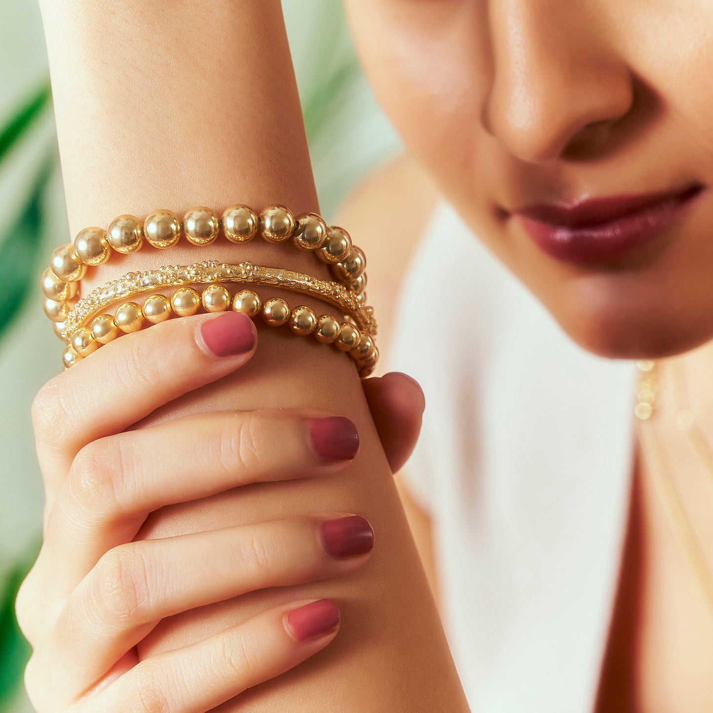 Molten Beaded Statement - Gilded Beads
