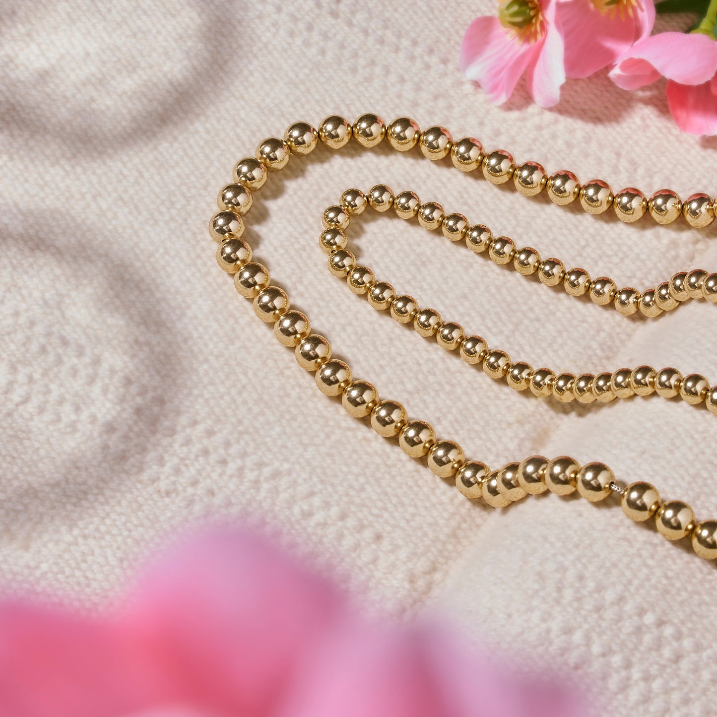 Beaded Gold necklace - Gilded Beads