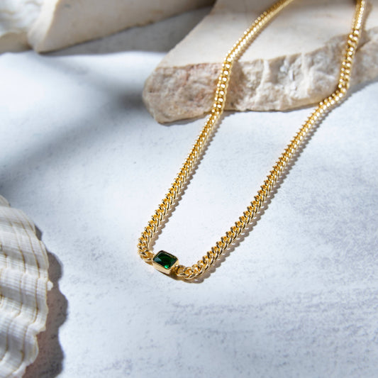 Emerald Statement Necklace - Jade Gleam