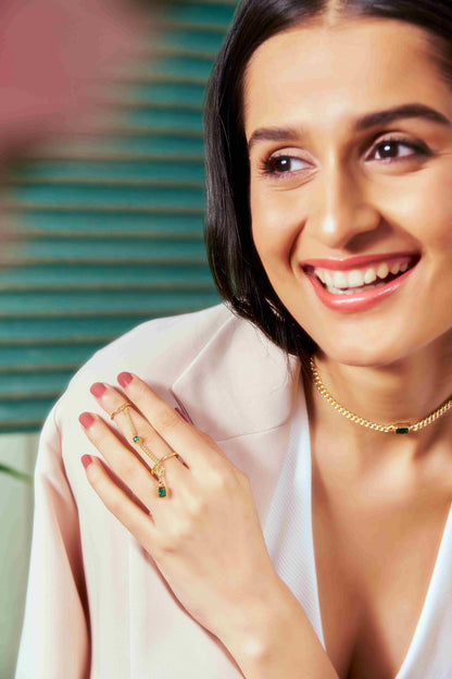 Emerald Statement Ring - Jade Gleam