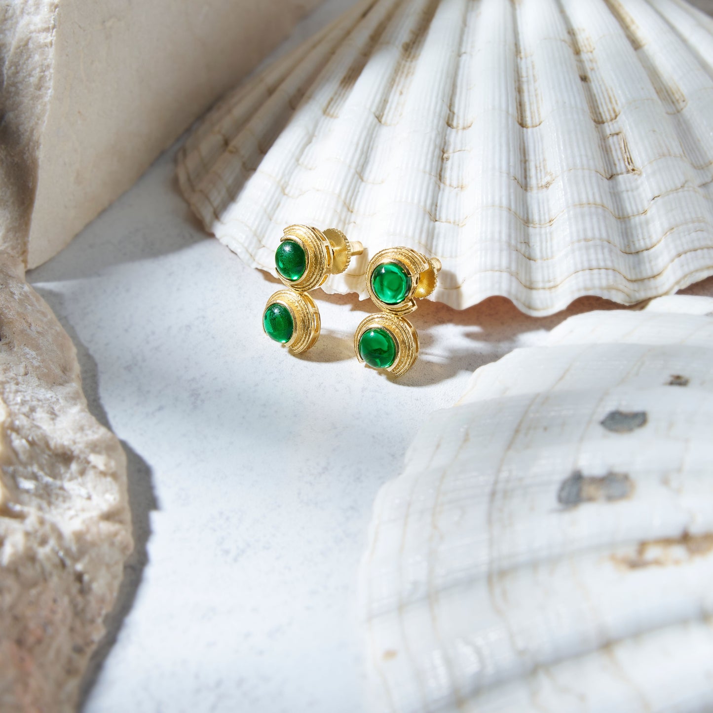 Emerald Fusion Earrings - Orbit Verde