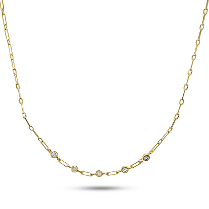 Dainty AD Diamond Gold Plated Chain - Anné
