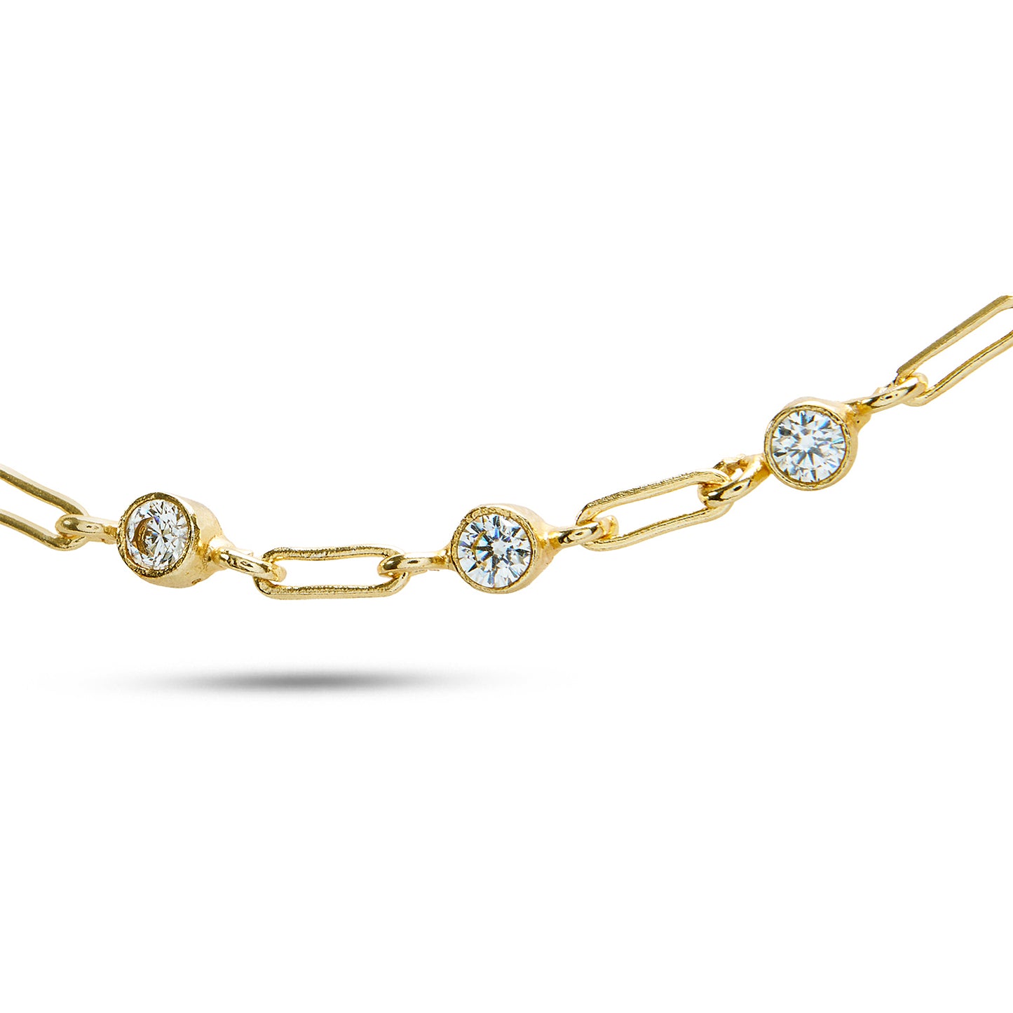 Dainty AD Diamond Gold Plated Chain - Anné