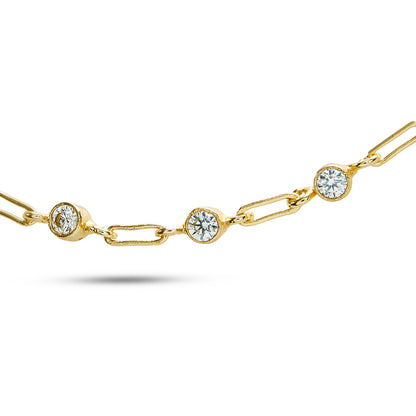 Dainty AD Diamond Gold Plated Chain - Anné