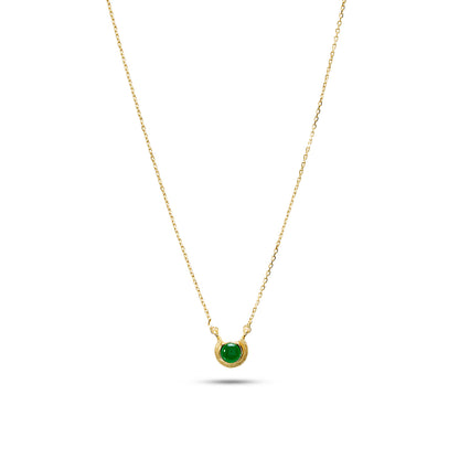 Emerald Dainty necklace - Orbit Verde