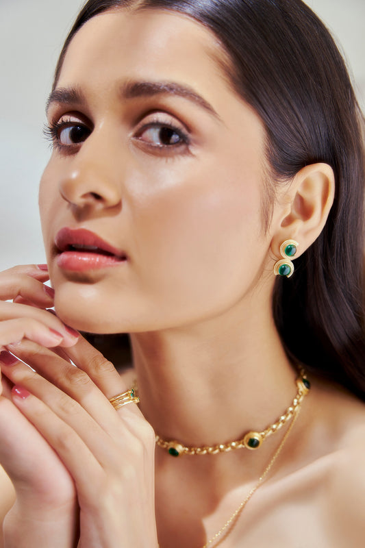 Emerald Fusion Earrings - Orbit Verde