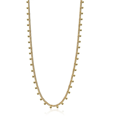 Beaded Gold Plated Dainty Chain - Anné