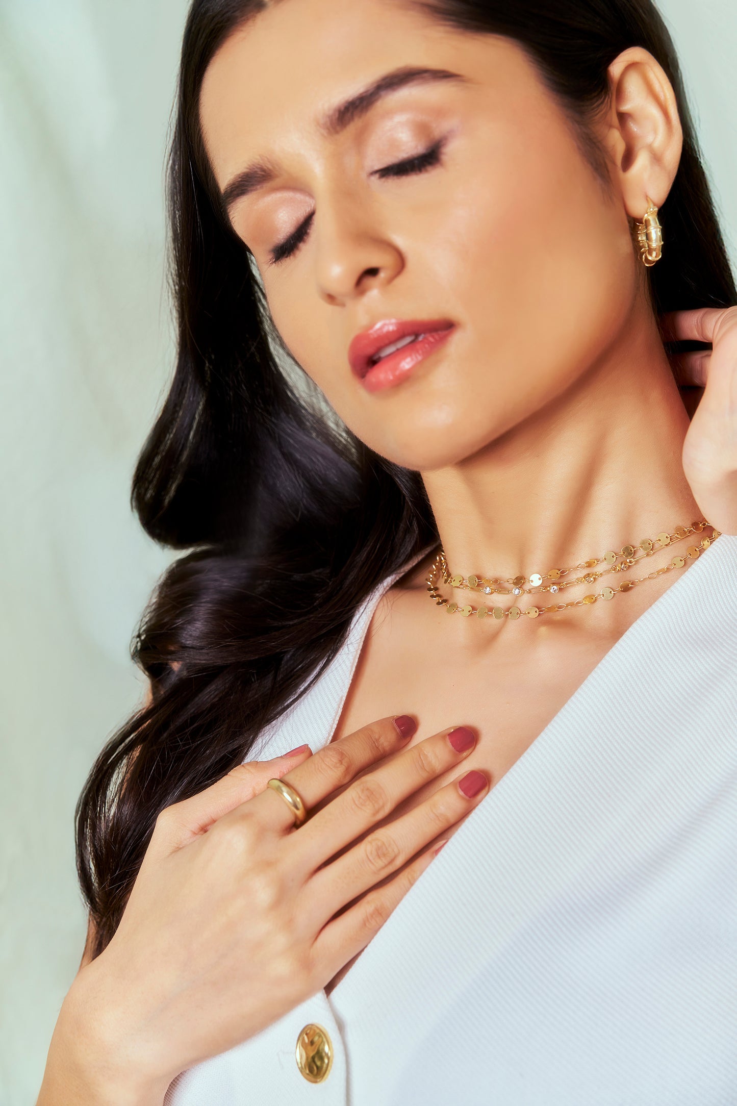 Dainty AD Diamond Gold Plated Chain - Anné