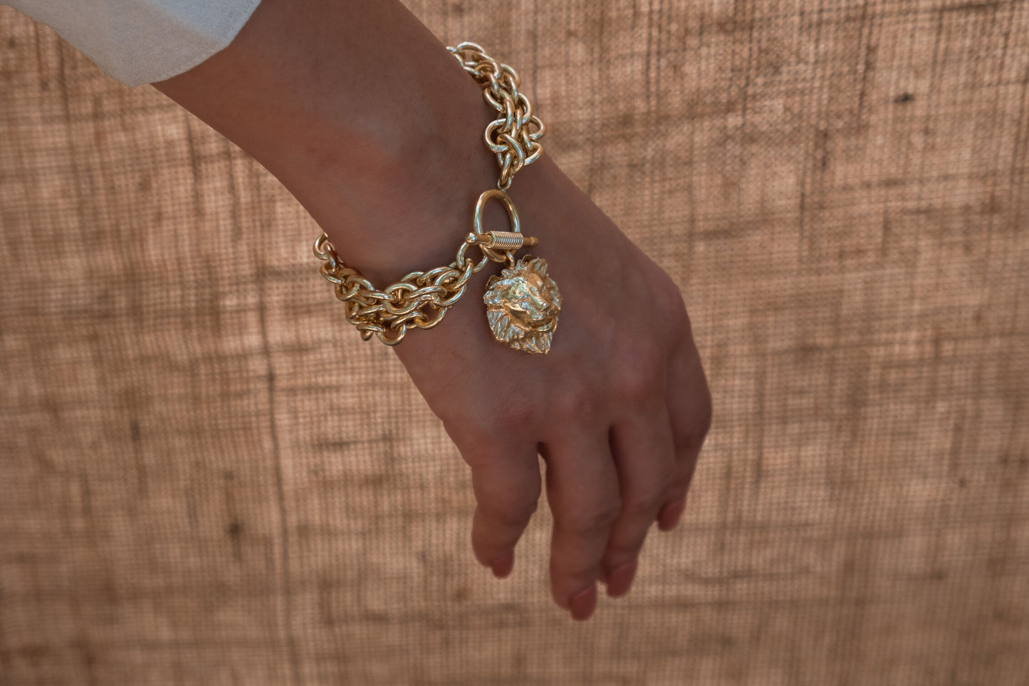 Statement Lion Charm Bracelet