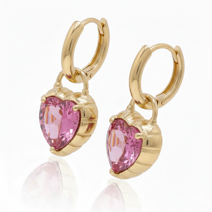 Eternal Love Heart Drop Earrings - Valour of Love