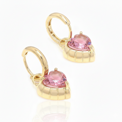 Eternal Love Heart Drop Earrings - Valour of Love