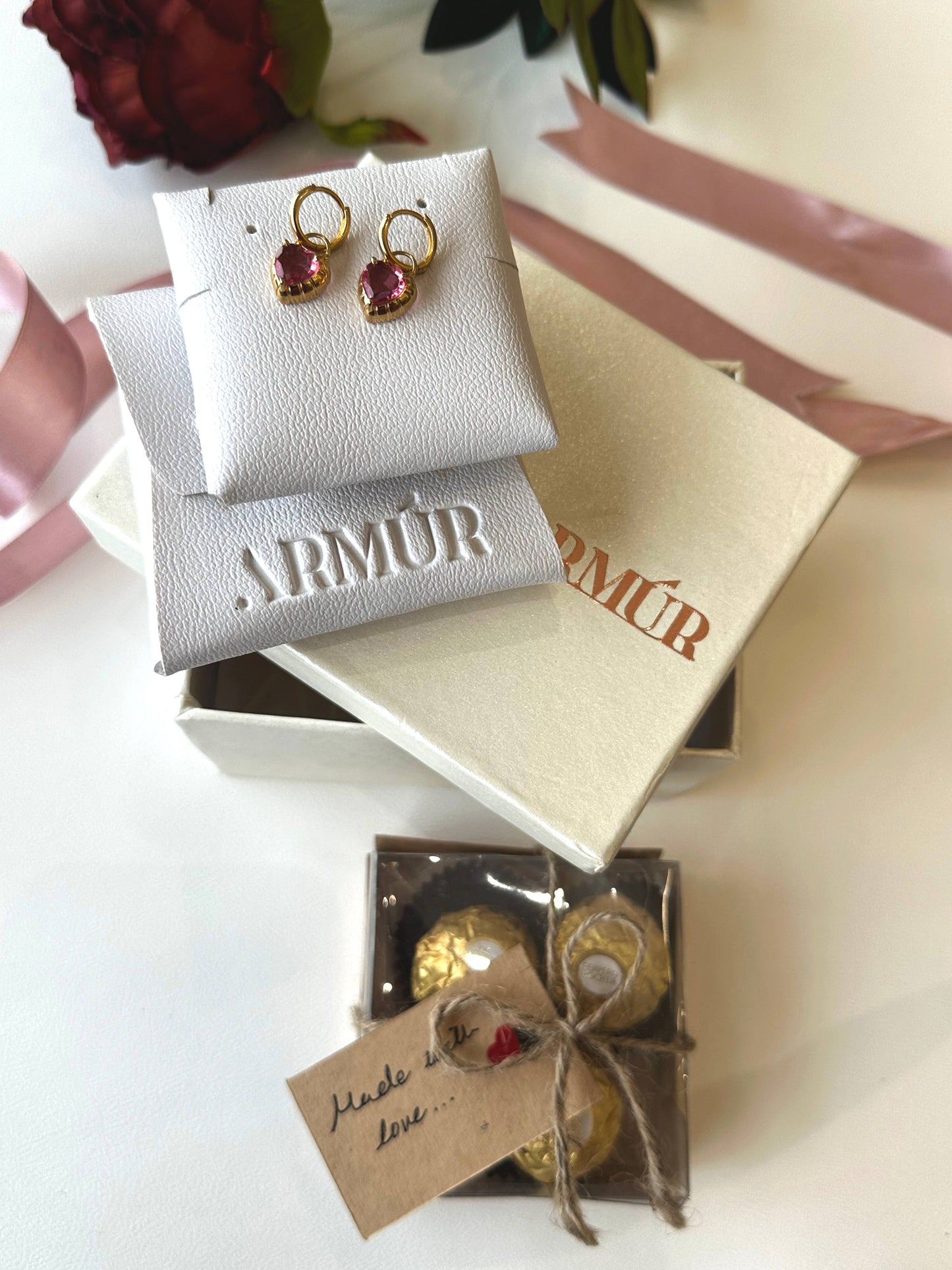 Eternal Love Heart Drop Earrings - Valour of Love