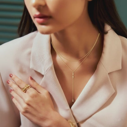 Dainty AD Diamond Layered Gold Chain - Anné